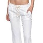 Roxy White Drawstring Lounge Pants by Photo 2