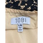 Tobi NEW Black Floral Lace Strapless Sweetheart Sleeveless Mini Sheath Dress L Photo 3