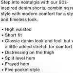 Good American GOOD 90s DENIM SHORTS FRAYED HEM HI RISE SOME STRETCH SZ 6/27 Photo 5