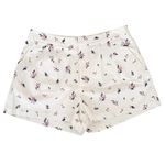 Joie  White Porcelain Floral Pleated Shorts Sz 12 Photo 6