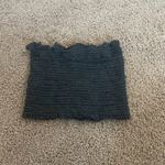 Tres Bien Dark Gray Ruffled Tube Top Photo 1