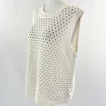 New Madewell Open Stitch Crop Sweater Vest Style NL192 Bright Ivory Size XXL White Photo 4