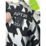 Apt 9 Women's Size Large Houndstooth Shift Dress Black White Knee Length Whimsy Photo 4