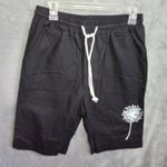 Unbranded‎ Womens Large Black Shorts Floral Drawstring Pockets Elastic Waistband Photo 0