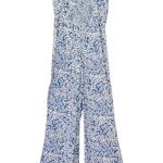 Anthropologie Hutch Blue Motif Ditsy Floral Print Wide Leg Jumpsuit Size Small Photo 2