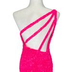 Sherri Hill  Hot Pink Sequins Formal Gown One-Shoulder (Style 54330) Photo 2