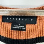 Sanctuary Knit Tank Dress Small Brown Striped Button Slit Midi Retro Granola 90s Photo 1