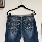 Miss Me  Easy Bootcut Rhinestone Embroidered Blue Jeans Size 29 Photo 3