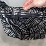 Groovy vintage black and silver metallic slouch hobo bag crossbody ruffle unique Photo 5