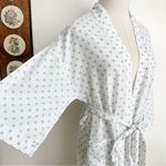 Erika Taylor Vintage Kimono Sleeve White Polka Dot House Robe Photo 0