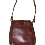 Vintage 1970s Swallow Dark Brown Leather Satchel Crossbody Purse Photo 2