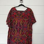 Roamans Women’s 1X Dark Floral Paisley Dress Plus Size Photo 4