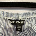 Unique spectrum  blue‎ stripe embroidered floral off the shoulder shirt Photo 1