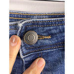 ZARA  Woman High Waist Wide Leg Crop Jeans Blue Frayed Hem Rigid Denim Size 8 / 4 Photo 3