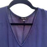 Madewell  Women's Shift Dress Small Navy Blue Short Sleeve V-Neck Photo 4