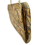 Vintage Morris Moskowitz Clutch Shoulder Bag Printed Leather Paisley Design MM Gray Photo 3