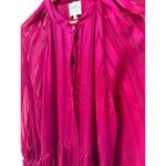 MISA Los Angeles  Lara‎ Mini Dress Solid Stripe Fuschia Pink Size Small Pockets Photo 2