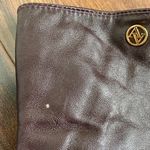 Adrienne Vittadini  Oxblood Leather Gloves Cashmere Wool Lining Size Medium Photo 3