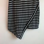 Oasap  Black & White Striped Asymmetrical Dress Photo 6