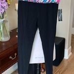 Black Yoga Pants Skinny Leg Colorful Foldover Waistband Size undefined Photo 1