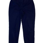 Talbots  Signature Crop Womens 10 Navy Blue Flat‎ Front Crop Career Pants Photo 0