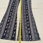 Daily Special Navy and White Patterned Women's Flare Pants, soft. Photo 2