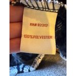 Aryeh  Dress Women Medium Navy Blue Ivory Damask Bell Sleeve Tunic Mini Boho‎ Photo 7