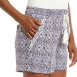 Briggs New York Linen Blend Lightweight Shorts Fringe Tassels Elastic Waistband Photo 1