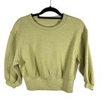 Lululemon Textured Crewneck Sweater Pullover Dew Green Oversized Sweatshirt SZ 2 Photo 1