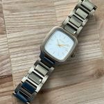 Nixon Novel The Shelley Watch Silver Rectangular Dial Gold-Tone Bracelet Markers Photo 5