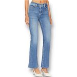 frame denim Frame Le Easy Flare Jeans Blue Drizzle Raw Hem High Rise Denim Womens Size 32 Photo 9