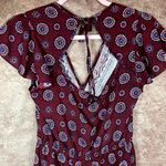 Band of Gypsies Paisley Romper - Burgundy - size S Photo 11