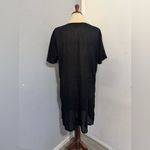 Pineapple Cove Black Tunic Summer Beach Relaxed Dress with Embroidered Sequin XL Photo 7