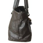 Chloé CHLOE Eclipse Oversized Metallic Grey Tote Shoulder Bag Top Closure Ext Pockets Photo 2