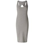 Lululemon Go For It Dress Womens 10 Gray Hyper Stripe Racerback Bodycon Athleisu Photo 2