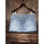 SO Vintage Y2K 2000s  Denim Skirt Size‎ 11 Light Blue Low Rise Mini Beads Beaded Photo 3