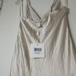 Selfie Leslie NEW! Downtown Cami Strap Front Split Midi Slip Dress Champagne LRG Photo 10