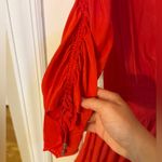 Ramy Brook  Red Pleated Sundress with Dolman Sleeves Photo 2
