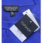 Topshop NWT ~ Bright Royal Blue Sexy Mesh Short Crop Sweater ~ Womens Size 12 Photo 3