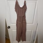 Mittoshop  Ruffled Tan Jumpsuit Photo 3
