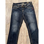 Silver Jeans Aiko Capri Cropped Denim size 28 Crop Cropped Womens Stretch Blue Photo 4