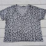  Oversized Animal Print V-Neck Top | Lucky Brand Short Sleeve Shirt Photo 5