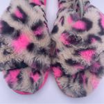 Wonder Nation faux fur cheetah print crisscross slide slippers women Size 6 Photo 4
