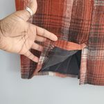 Women's Plaid Wool Straight Pencil Skirt Size L Orange Size L Photo 3