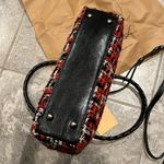 Patricia Nash Rora Frame Satchel, Tweed, Red Black New w/DustBag $229 (SOLD OUT) Photo 7