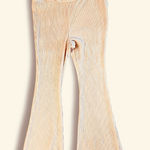 Derek Heart  Fold Over Blush Pink Ribbed Flare Lounge Pants Sz Large L Photo 0