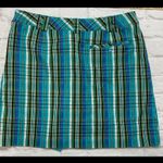 Liz Claiborne Women’s Lizgolf Blue Black Plaid Skort Size 10 Photo 1