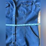 Free People Dynomite Denim Snap Front Shirt Mini Jean Dress long Sleeve. Medium Photo 10