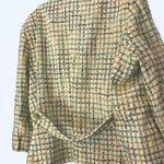Green & White Plaid Tweed Blazer w 3/4 sleeves SagHarbor 16P Size 16 Photo 1