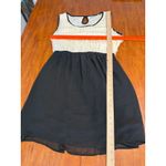 Charming Charlie  Black Cream Textured Sheath Dress Size L Photo 2